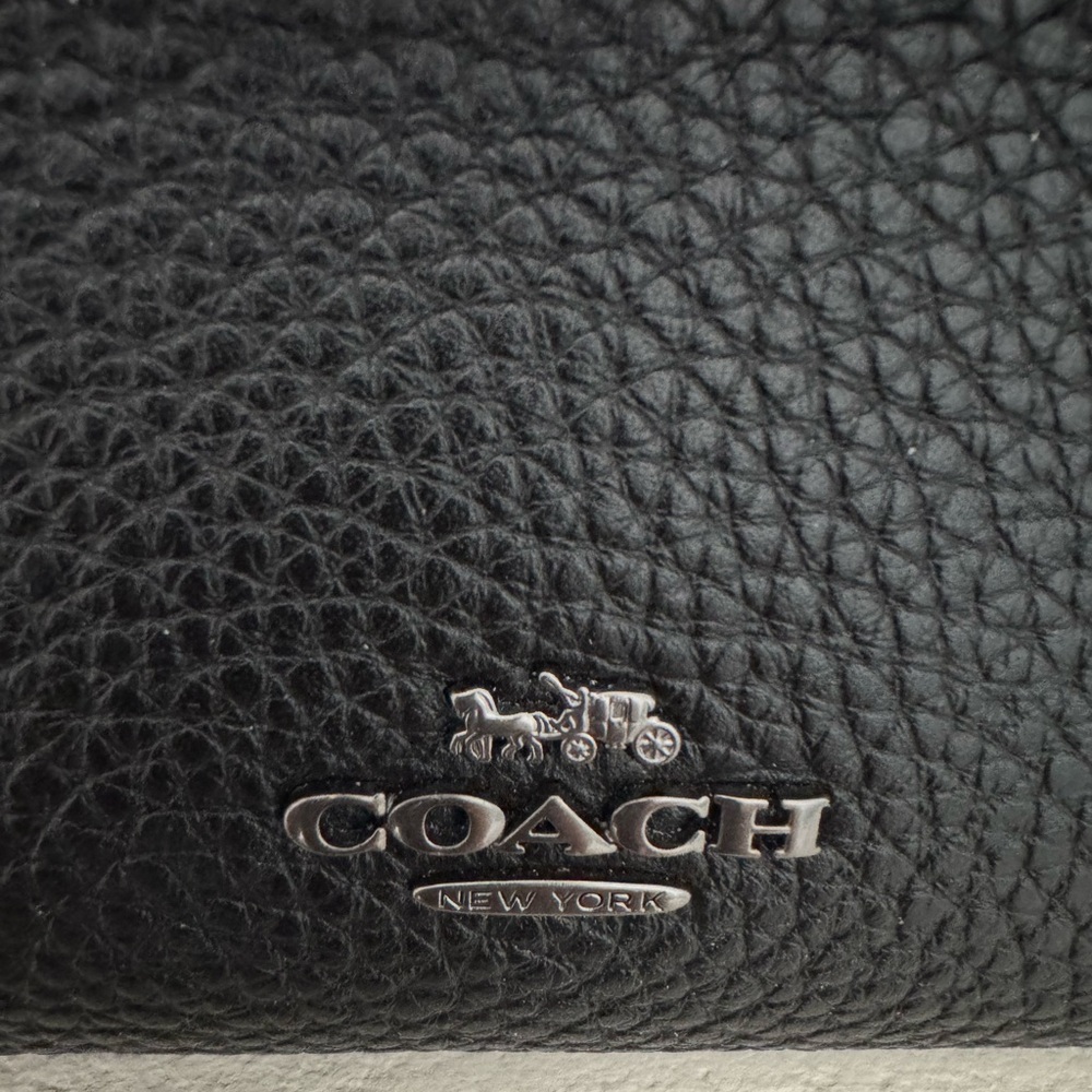 Brand new Authentic Coach Emory bag Black Pebbled Leather purse. - Picture 12 of 14